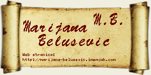 Marijana Belušević vizit kartica
